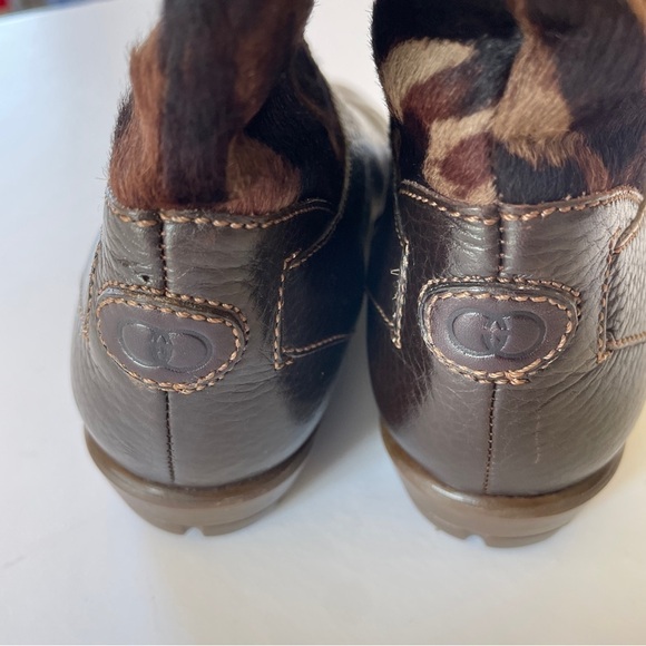 Gucci Brown & Tan Calf Hair Leather Boots - Picture 5 of 11